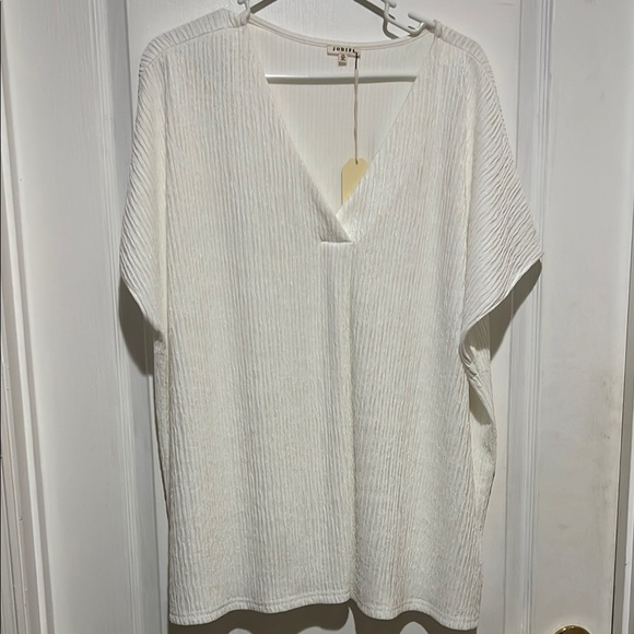 JODIFL Tops - JODIFL White Dolman Sleeve Blouse Relaxed Fit
